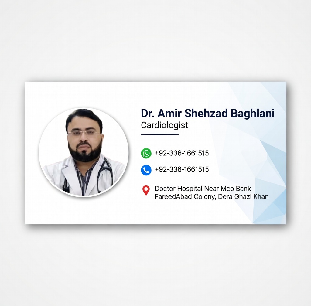 Dr. Amir Shehzad Baghlani Cardiologist  Dera Ghazi Khan