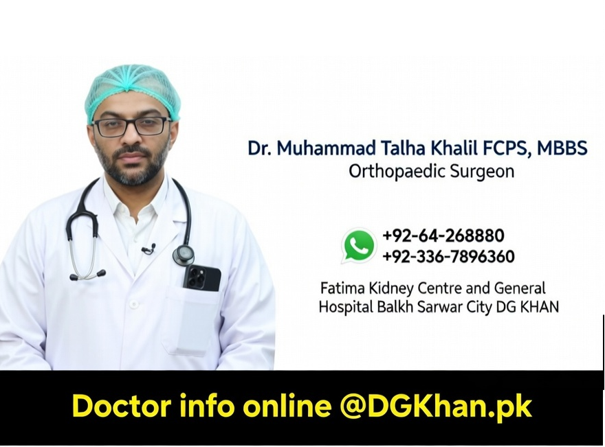 Dr. Muhammad Talha Khalil FCPS, MBBS Orthopaedic Surgeon